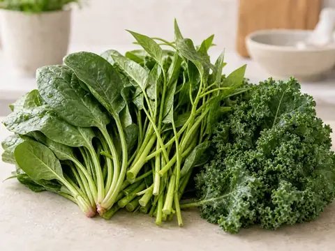 Rau cải, Rau muống, Rau bina