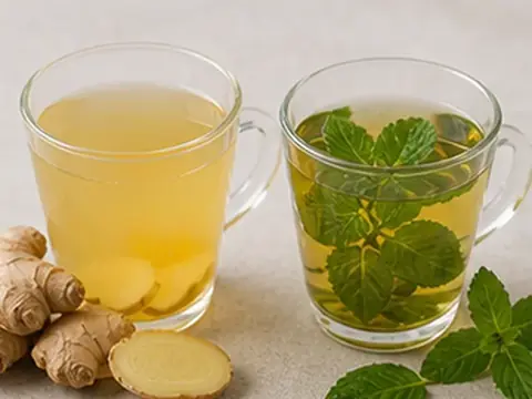Trà gừng, Trà bạc hà