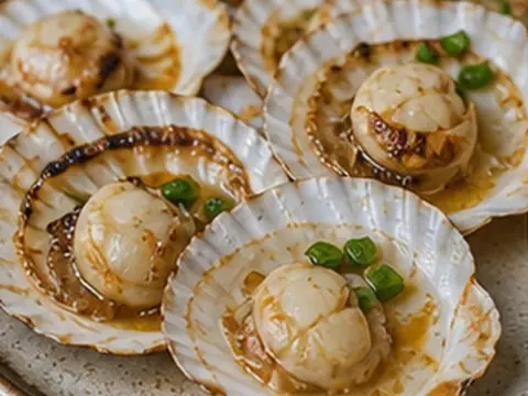 Sò điệp nấu chín