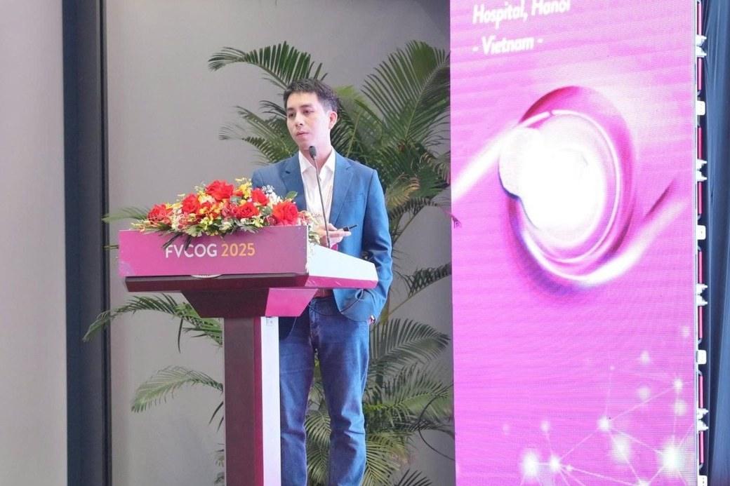 ThS.BS. Nguyễn Ngọc Tú báo cáo tại hội nghị FVCOG 2025