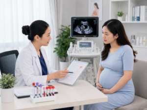 Bác sĩ tư vấn cho mẹ bầu về hội chứng antiphospholipid khi mang thai và các xét nghiệm cần theo dõi