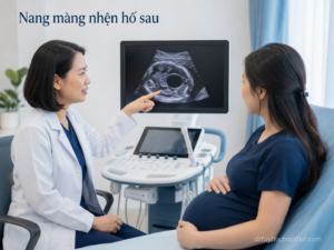 Bác sĩ tư vấn cho thai phụ về hình ảnh siêu âm nghi nang màng nhện hố sau ở thai nhi