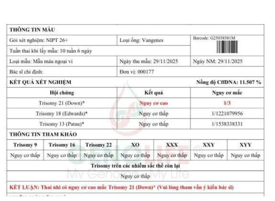 xét nghiệm nipt là làm gì