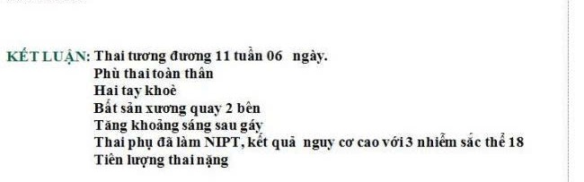 Chẩn đoán phù thai toàn thân