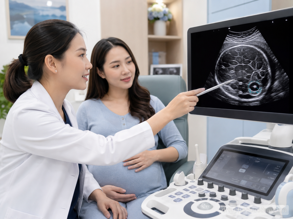Bác sĩ tư vấn cho mẹ bầu về nang hố sau trên siêu âm thai và hình ảnh vùng hố sau của não thai nhi