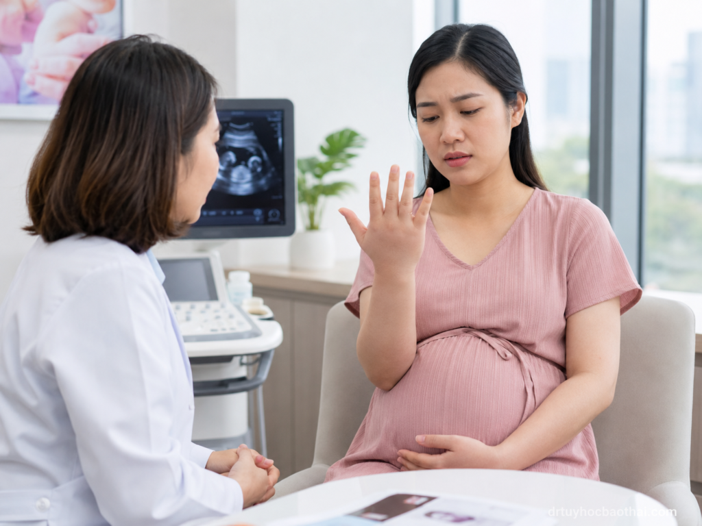 Bác sĩ tư vấn cho mẹ bầu về sưng tay khi mang thai và các dấu hiệu cần theo dõi trong thai kỳ