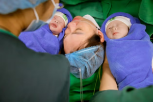 Sinh mổ khi mang thai đôi