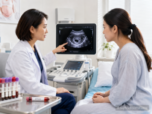 Bác sĩ tư vấn cho phụ nữ về Beta hCG bao nhiêu thì siêu âm thấy thai trong buồng tử cung