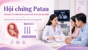 Tư vấn trisomy 13 cho bố mẹ về chẩn đoán trước sinh, tiên lượng và lựa chọn chăm sóc thai kỳ
