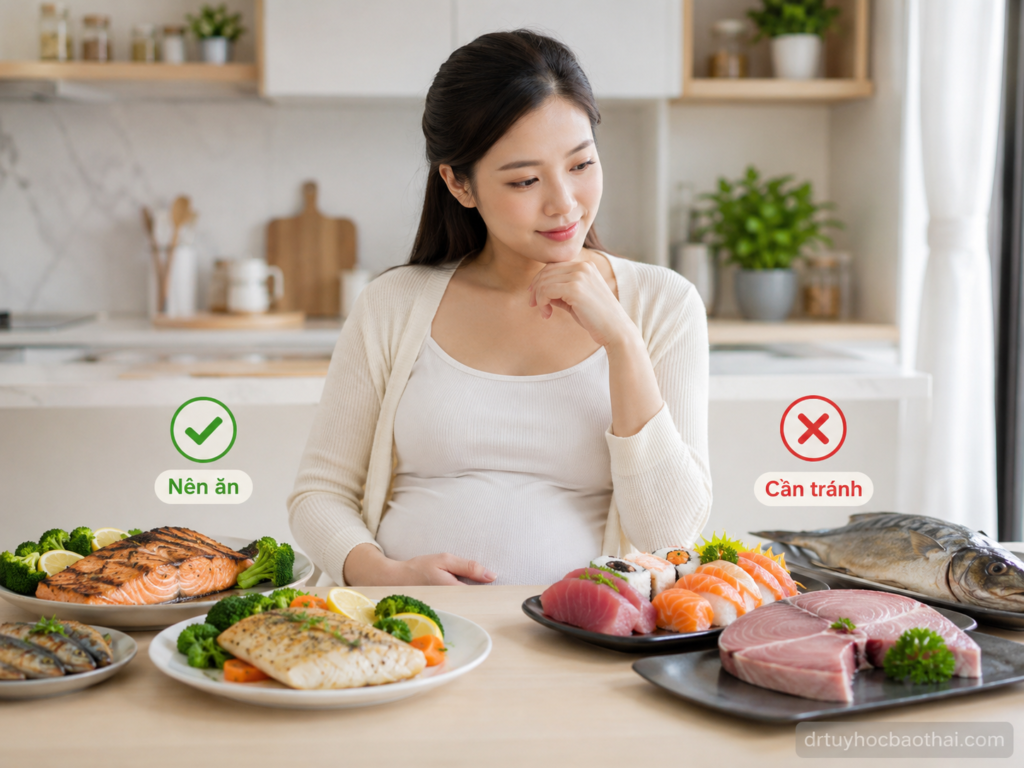 Mẹ bầu lựa chọn các loại cá nên ăn và cá cần tránh trong thai kỳ để bổ sung dinh dưỡng an toàn