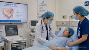 Bác sĩ xử trí cấp cứu sa dây rốn sau vỡ ối trong phòng sinh