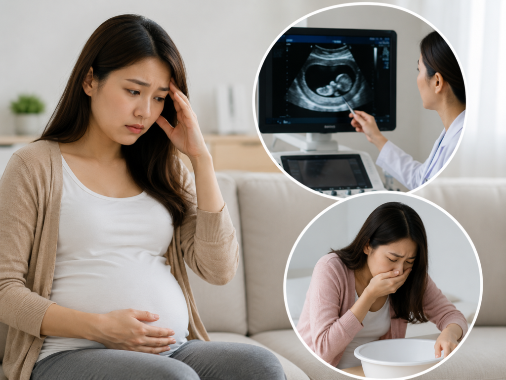 Mẹ bầu lo lắng khi mất triệu chứng nghén và được bác sĩ tư vấn siêu âm kiểm tra thai sớm