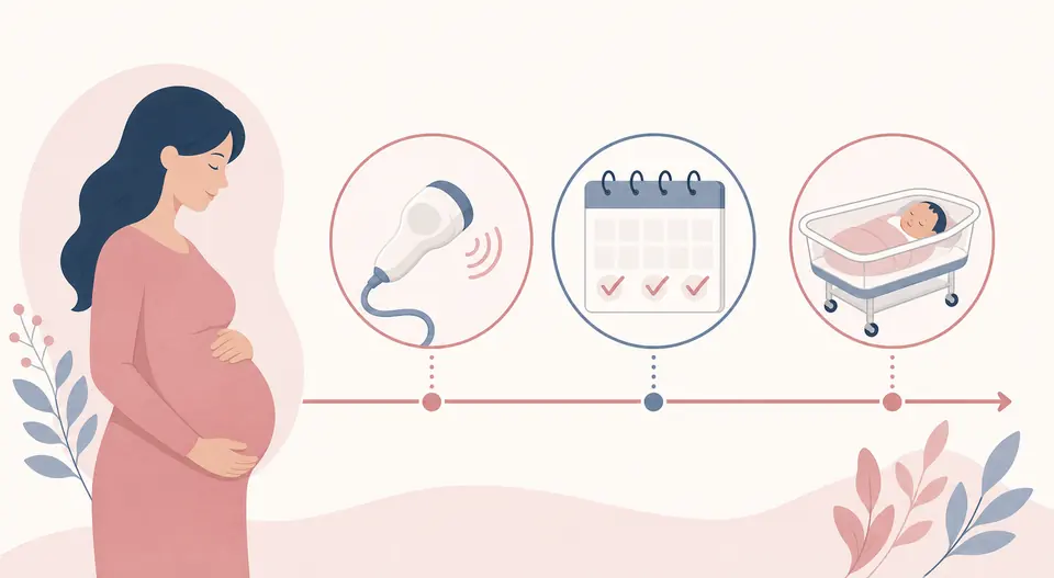 Minh hoạ các bước theo dõi thai và chuẩn bị đánh giá trẻ sau sinh