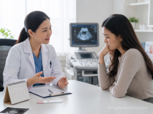 Bác sĩ tư vấn cho phụ nữ về chậm kinh 4 ngày thử que 1 vạch và khả năng vẫn có thai