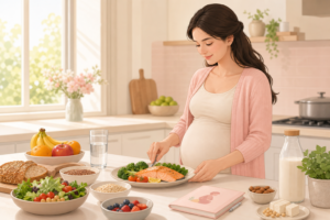 Thai phụ chuẩn bị bữa ăn cân bằng trong 3 tháng cuối thai kỳ